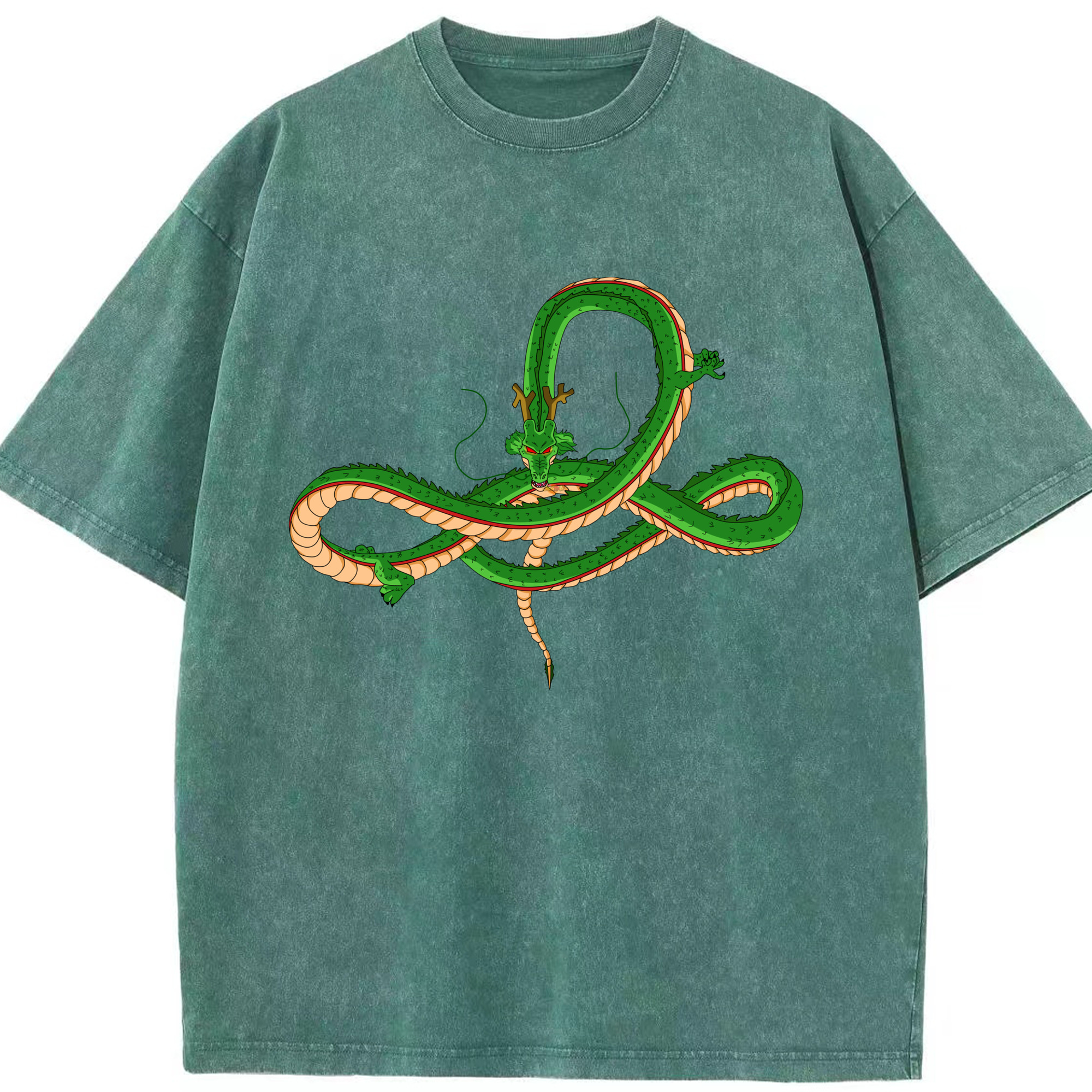 （画像用） ドラゴンボール 神龍 シェンロン DRAGON BALL Shenron 綿100% ヴィンテージ風 半袖Tシャツ（フロントプリント）